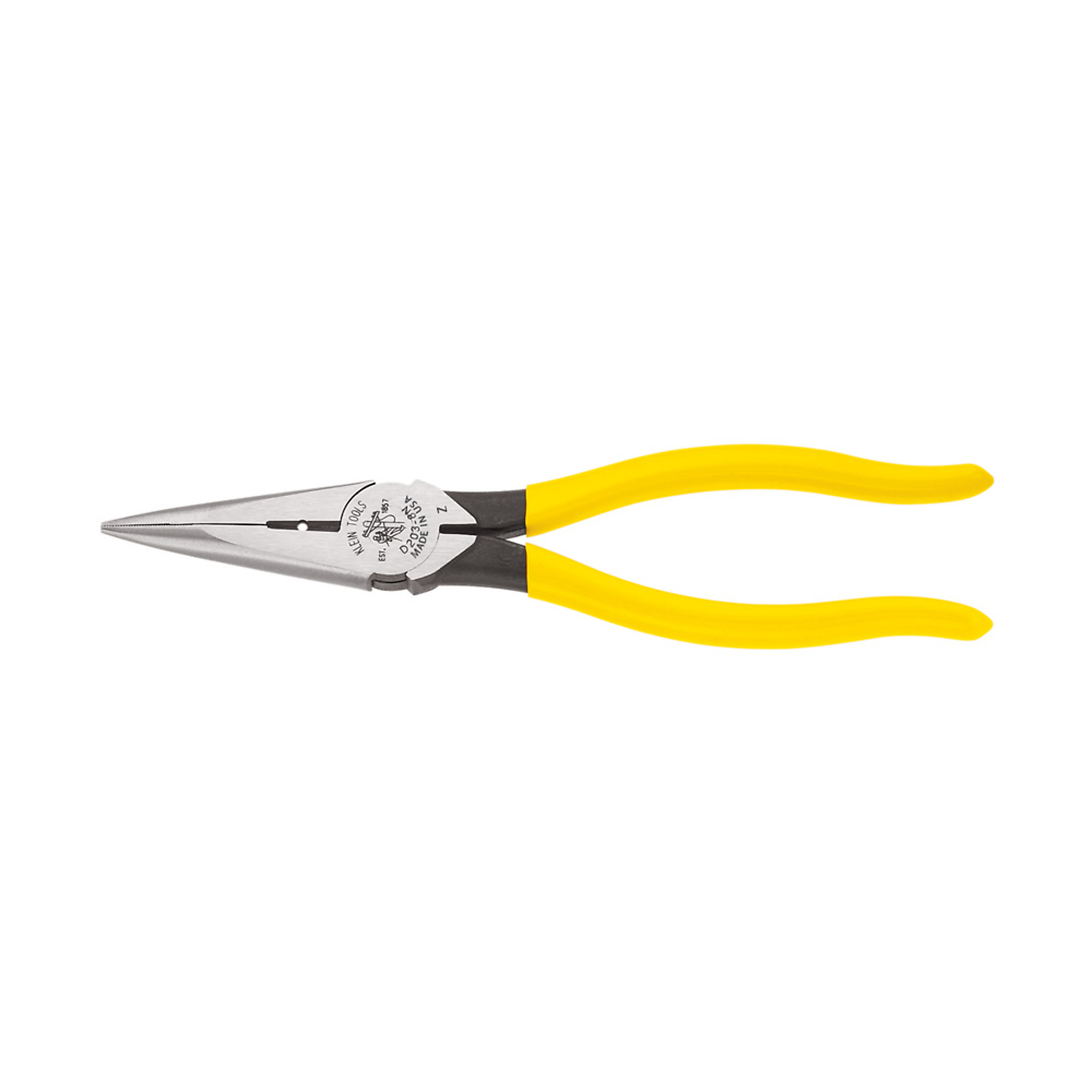Klein Tools, Pliers, Needle Nose Side Cutters with Stripping, 8 Pieces (qty.) 1 Material Steel, Jaw Capacity 2.36 in, Model# D203-8N